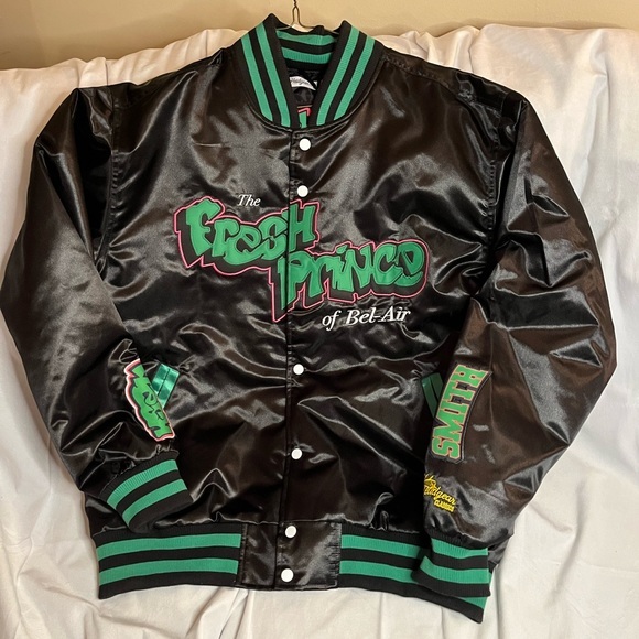 Headgear Classics Men's Fresh Prince Satin Jacket Black Size 2xl
